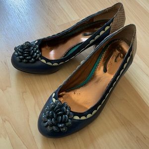 Navy Blue Retro Poetic License Heels